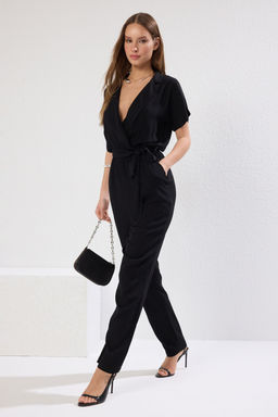 Siyah Kusakl? Dokuma Uzun Dokumlu Tulum TWOSS19LJ0158