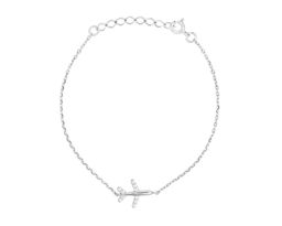 Браслет из серебра куб.циркон., В10-1275