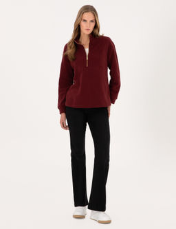 Vi_ne Comfort Fit Fermuarl_ Polar Sweatshirt