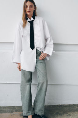 OVERSIZE SHIRT WITH TIE ZW COLLECTION LIMITED EDITION - Zara фото 13