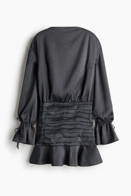 Vestido plisado de gasa