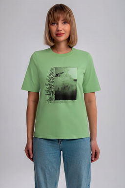 Арт. 31106 Футболка женская 44-52 (5 шт) Цвет:салатовый - Калинка фото 10