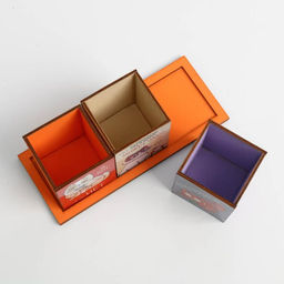 Органайзер для канцелярии тройной, на подставке «Коты», 6.5×6.3×9 см