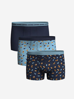 Bask?l? Erkek ?ocuk Boxer 3l?