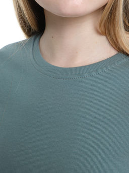 Футболка в рубчик 22-0210 хаки