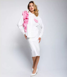 Рубашка #КТ2666, белый