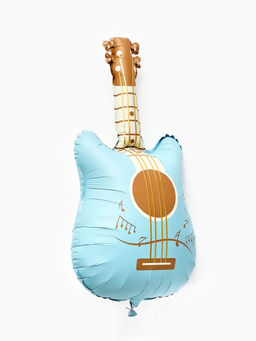 Цена за 3 шт. Воздушный шар фольгированный 35" «Голубая гитара»