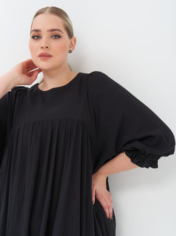 Платье со сборкой PP20904BLK00