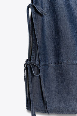ZW COLLECTION DENIM TIE TOP - Zara фото 15