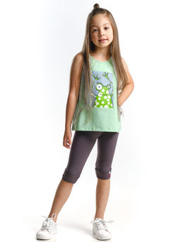 Комплект для девочки с принтом UD 6428/1690 св.зеленый