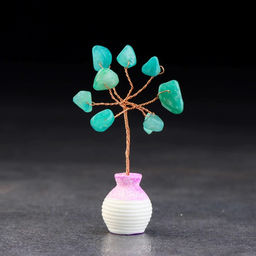 Денежное дерево декоративное «Сувенир бонсай. Энергия. Авантюрин зеленый», натуральный камень, 7×3 см