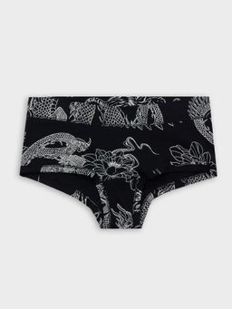 Цена за 2 штуки! Трусы шорты женские черные с принтом - Mark formelle фото 8