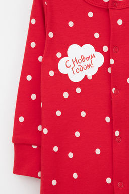 К 6486/насыщенно-красный,горошек комбинезон яс - Crockid фото 3