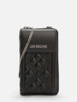 Женская сумка для смартфона LOVE MOSCHINO SLG QUILTED Артикул 4376401, черный