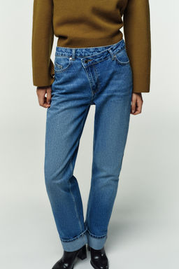 JEANS Z.09 STRAIGHT CROSSOVER HIGH-WAIST FULL LENGTH - Zara фото 2