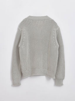 CONTE Фактурный джемпер из объемной пряжи с хлопком LDK 151 ash grey - Conte elegant фото 7