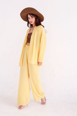 9444 Костюм из кимоно и брюк-палаццо жёлтый - Martichelli фото 10