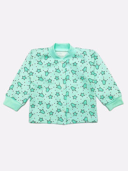 Кофта футер с длинным рукавом, арт.C-KF121-ITn, бол. размеры, корона мятный - Мамин малыш фото 2