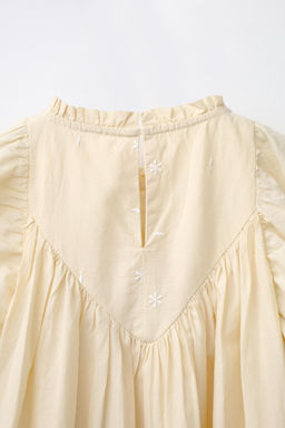 VESTIDO BORDADO ABALORIOS / Amarillo claro - Zara фото 6