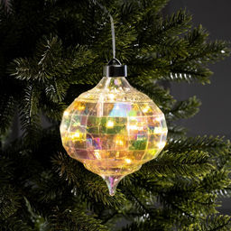 Ёлочная игрушка светодиодная Ретро, 1712 см, 12 LED, от батареек ААх2, свечение тёплое белое