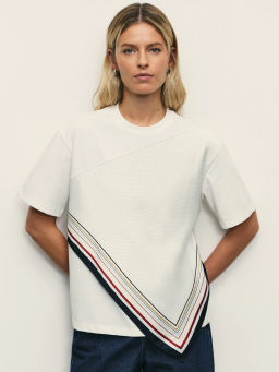 Футболка из хлопка с декоративной деталью / Zarina