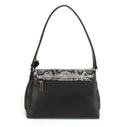 Сумка женская иск/кожа+нат/кожа ADEL-201/3в, 3отд, 2внут, карм, плеч/рем-стропа, черный 257240 - Adelia фото 2