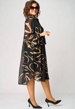 Платье EVA GRANT 7122 принт ленты