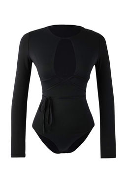 Kahverengi Duz V Yaka Uzun Orme Sandy Body TPRAW26BD00028 - Trendyolmilla фото 7
