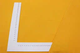 Муслин двухслойный с эффектом жатости цв.Оранжево-желтый, СОРТ2, ш.1.4м, хлопок-100%, 110гр/м.кв - Купава фото 2