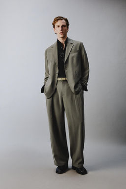 BLAZER RELAXED FIT TRAJE / crudo/kaki