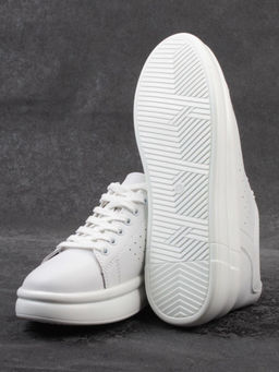 03-23F-29 WHITE Кроссовки женские (натуральная кожа)