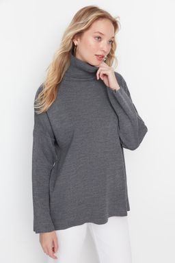 Gri Genis Kal?p Basic Triko Kazak TWOAW23KZ00206