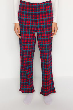 Trendyolmilla Beyaz %100 Pamuklu Ekoseli Cep Detayl? Orme Pijama Tak?m? THMAW24PT00228 фото 6