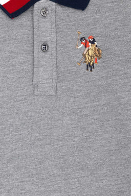 Серая меланжевая базовая толстовка для мальчика - U.s. polo assn фото 6