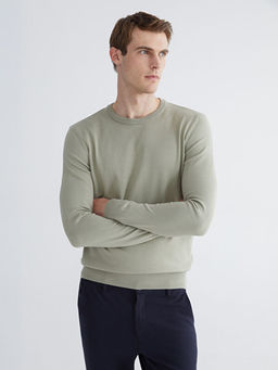 Bisiklet Yaka Erkek Triko Kazak