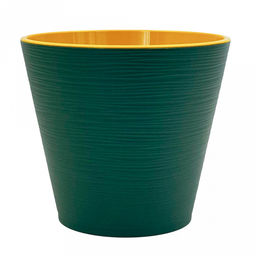Горшок для цветов пластмассовый "Конус" 2,3л, д17см, h15,5см, со вставкой, нефрит (Россия)