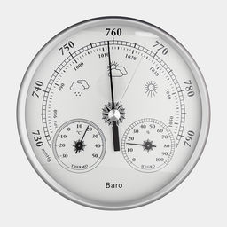 Барометр механический, метеостанция, настенный, серебристая рамка, d=13 см - Simaland фото 2