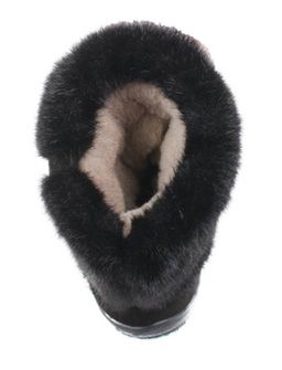 Унты женские на литой подошве. Черные. Мех норка черная. Короткие. - Roshva фото 6