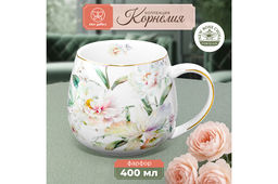 Кружка 400 мл 12,5*9,5*8,5 см Корнелия бочонок NEW BONE CHINA