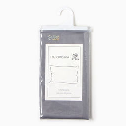 Наволочка Этель 70х70 см, цвет серый, мако-сатин, 114г/м2, 100% хлопок  фото 3