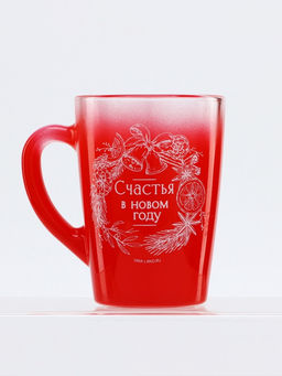 Кружка новогодняя стеклянная Счастья в Новом году, 300 мл