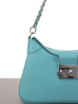 LACCOMA сумка Q6001-бирюзовый натуральная кожа хлопок фото 4