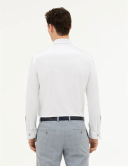 Beyaz Slim Fit Uzun Kollu Basic G_mlek - Pierre cardin фото 5