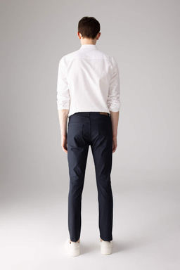 Брюки-чиносы узкого кроя из парусины - Defacto фото 6