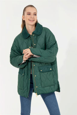 U. S. Polo Assn / Женское темно-зеленое пальто - U.s. polo assn фото 9