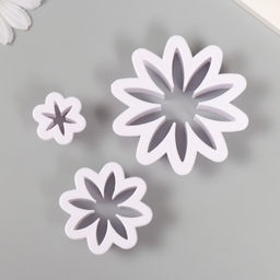 Каттеры для полимерной глины Ромашки набор 3 шт d=2,7, 4,7 и 7,1 см - Simaland фото 2