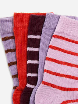 Calcetines de punto de canal? para beb?, 5 pares