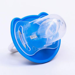 Соска-пустышка ортодонтическая, силикон, от 6 мес., с колпачком, Самолет, цвет голубой - Крошка я фото 4