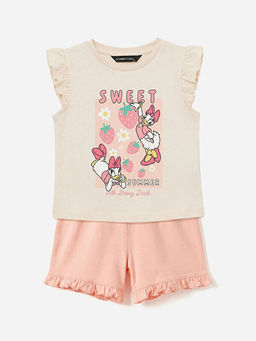 Daisy Duck Bask?l? K?z Bebek Bluz ve ?ort