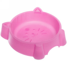 Цена за 4 шт. Миска пластиковая "Мр. Томас", цвет розовый, 14*4см